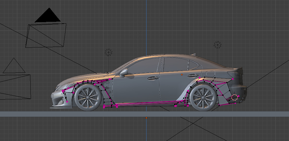 Widebody side wireframe development